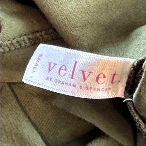 Velvet by Graham & Spencer green Mock Neck Midi Dress, Anthropologie 100% Cotton - Picture 10 of 12